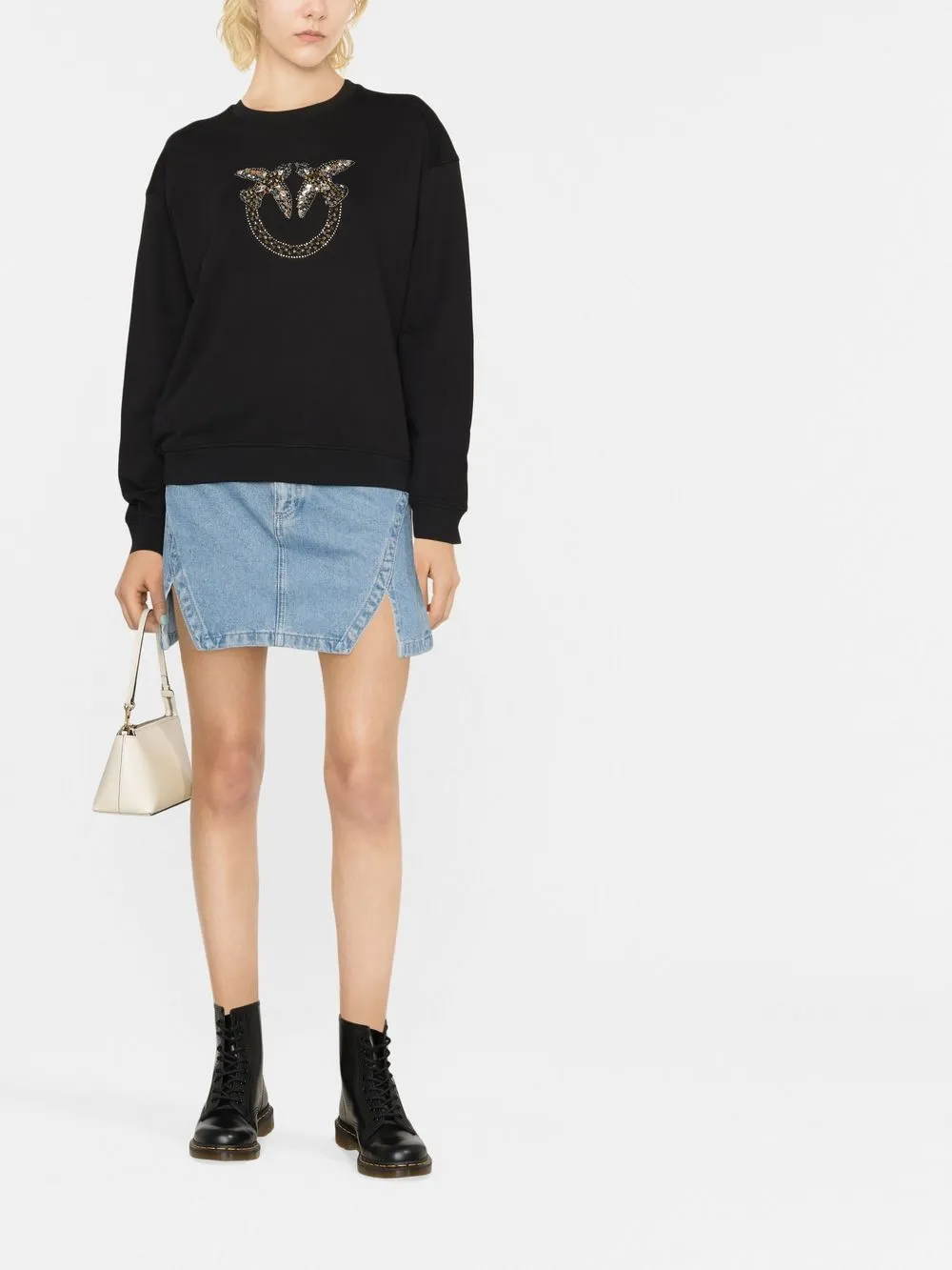 PINKO Sweater met logo - Zwart