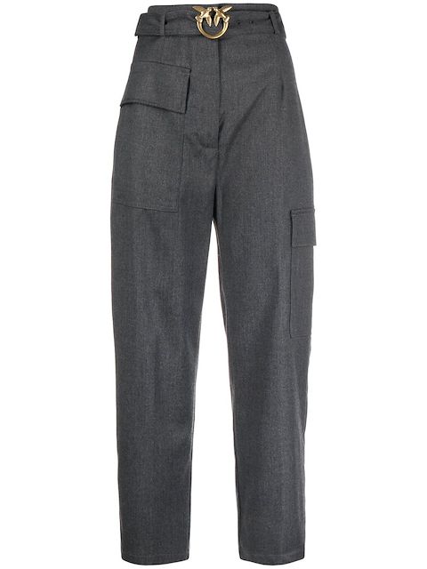 PINKO high-waisted cropped trousers