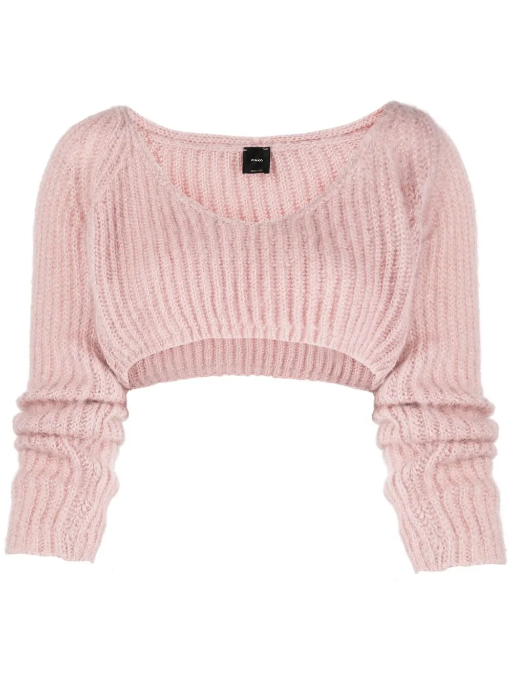 

PINKO mohair-blend knit cropped top
