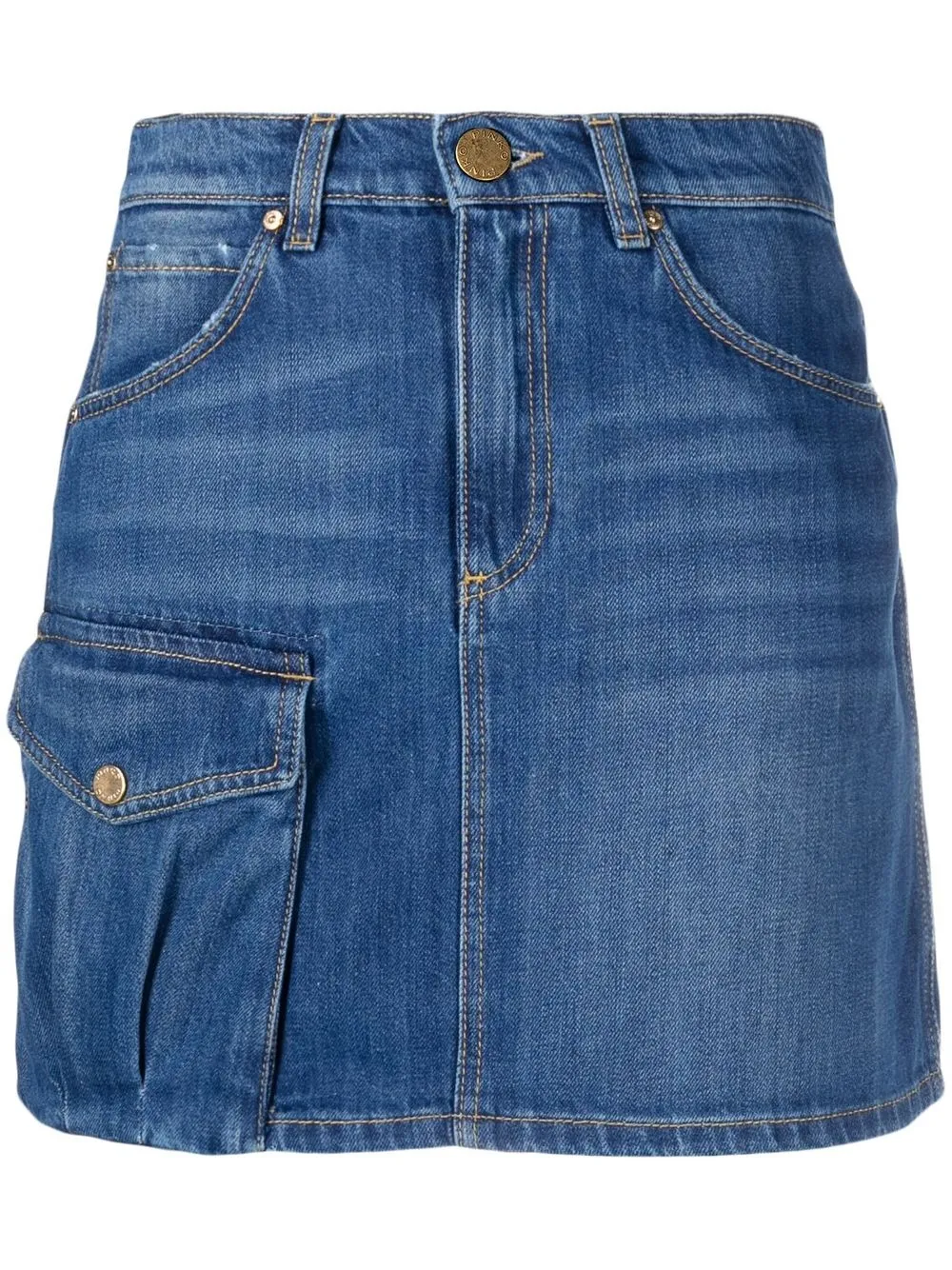 

PINKO patch-pocket denim miniskirt - Blue