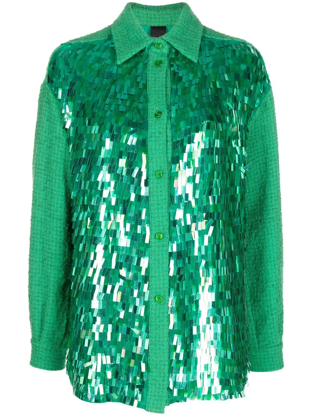 

PINKO camisa bordada con lentejuelas - Verde