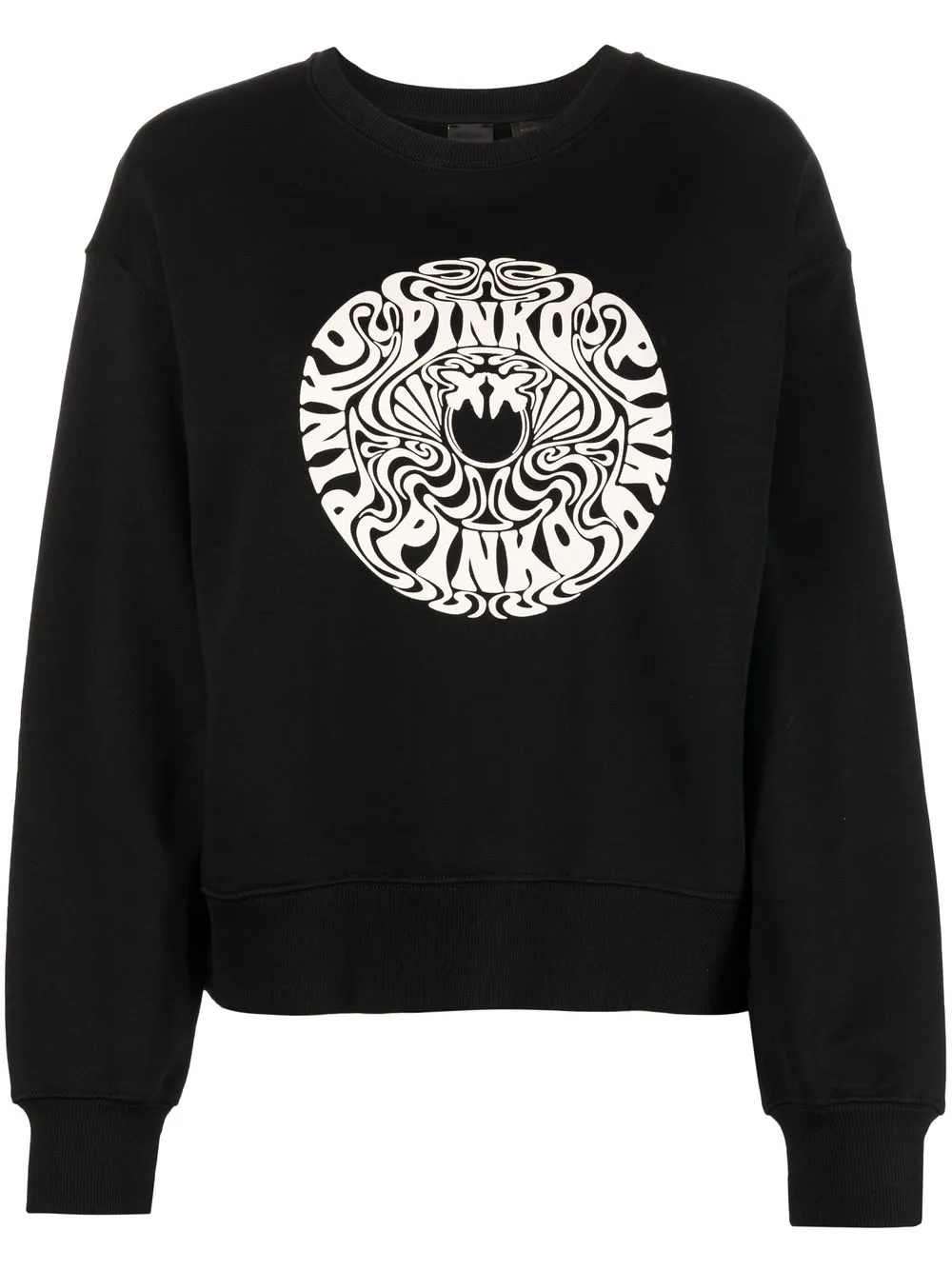 

PINKO logo-print crew neck sweatshirt - Black
