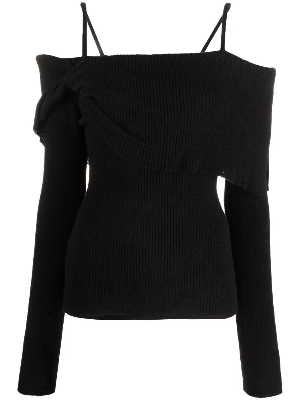 

PINKO top de tejido con hombros descubiertos - Negro