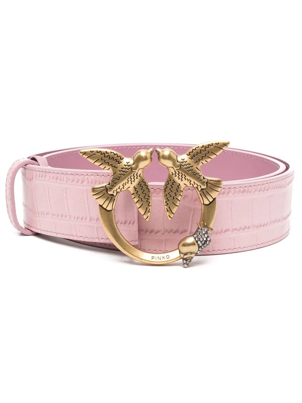 

PINKO cinturón con placa Love Birds - Rosado