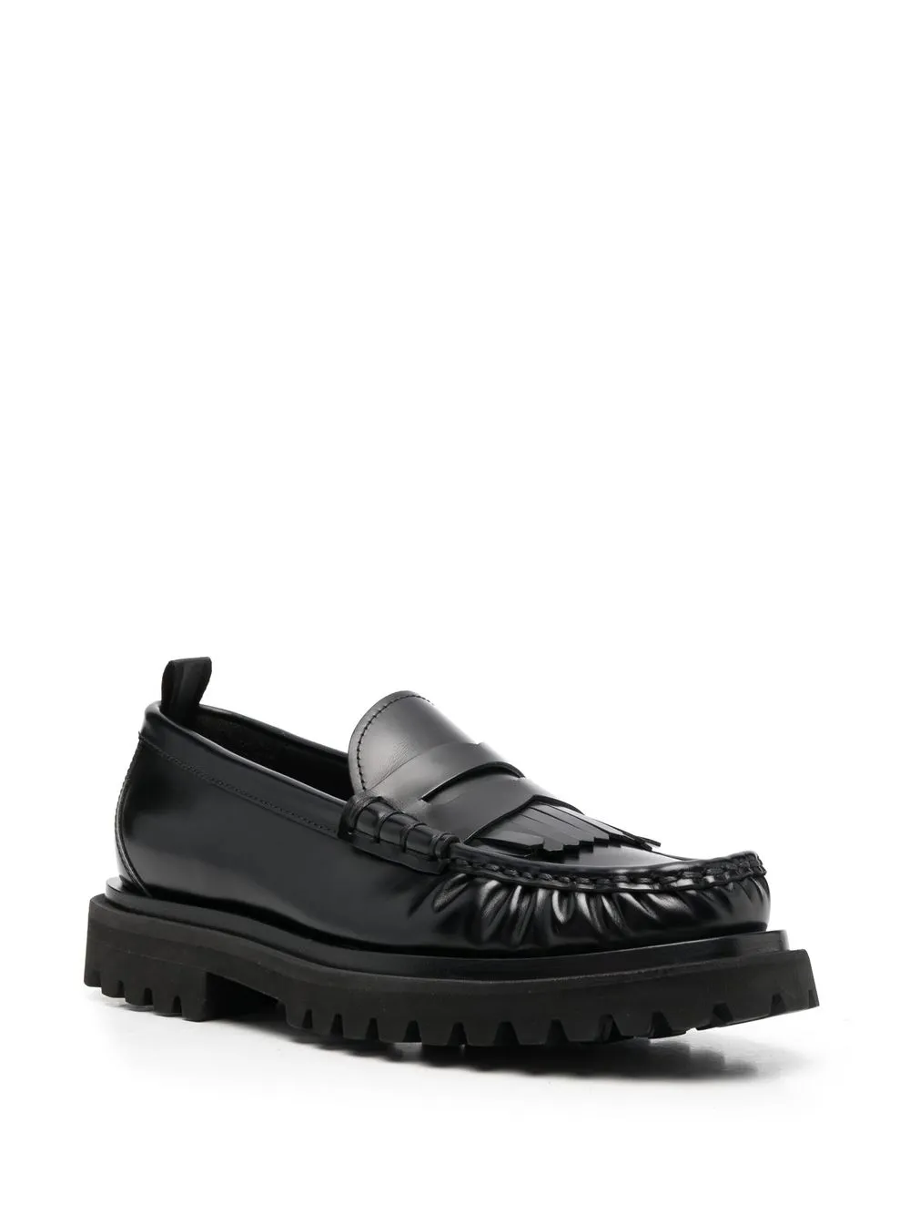 Officine Creative Penny loafers met plateauzool - Zwart