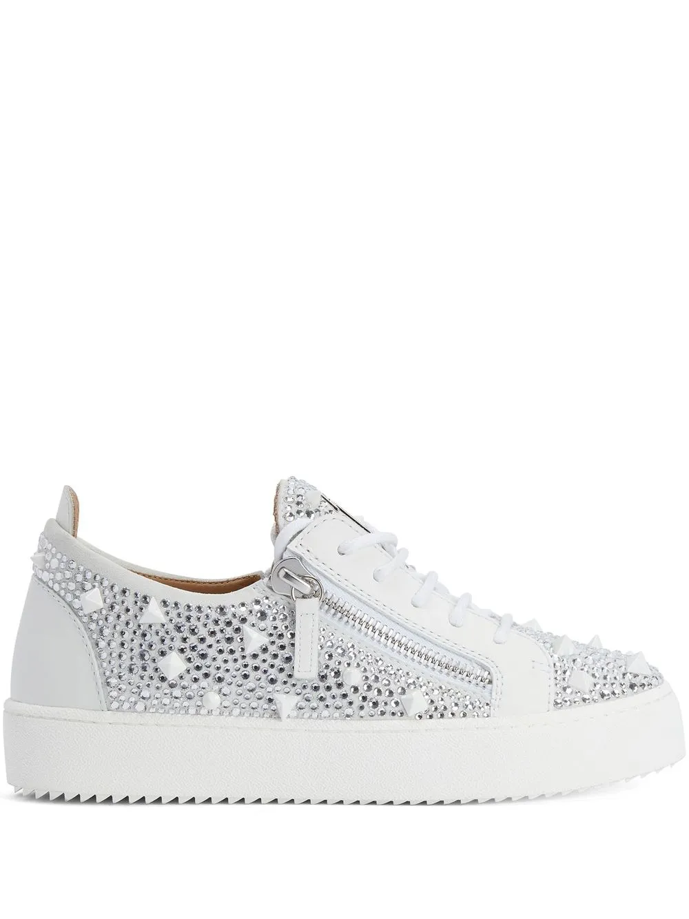 Giuseppe Zanotti Gail crystal studded low-top sneakers White