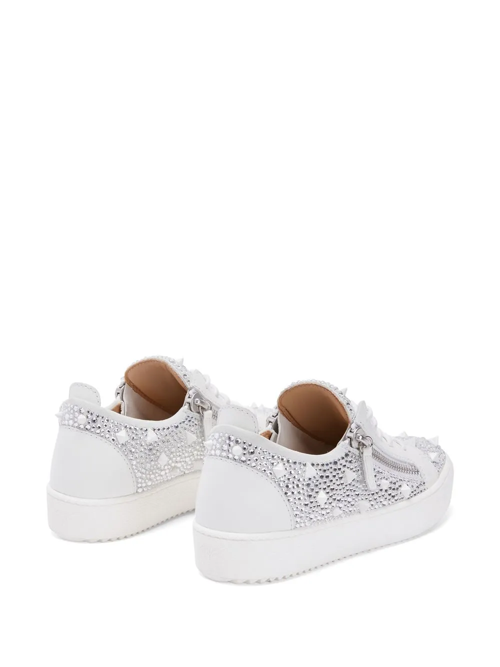Giuseppe Zanotti Gail crystal studded low-top sneakers White