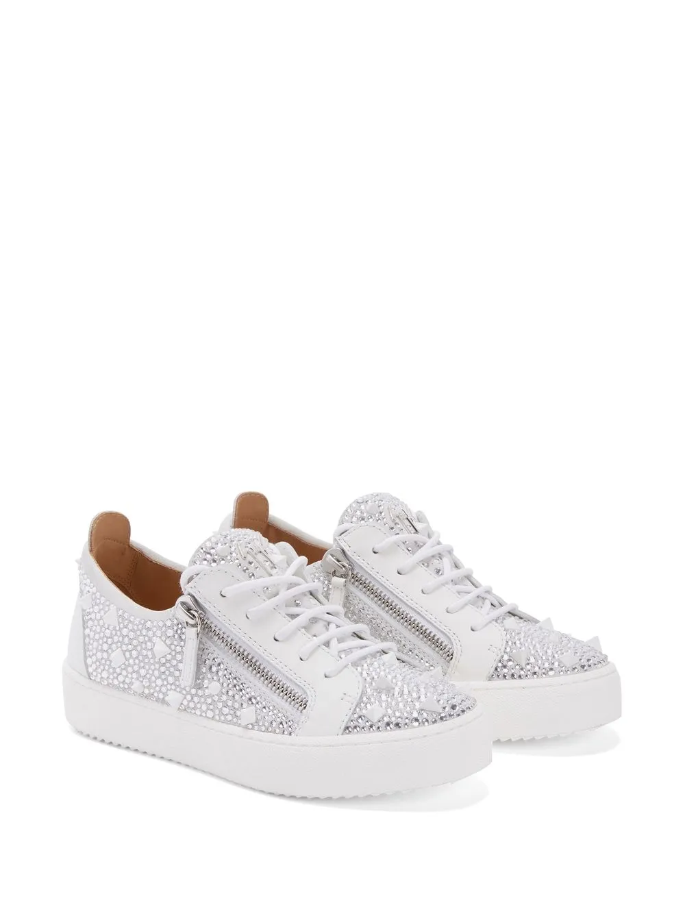 Giuseppe Zanotti Gail crystal studded low-top sneakers White