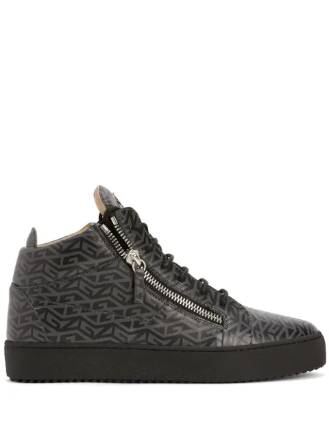 Giuseppe Zanotti Tênis cano médio Kriss monogramado