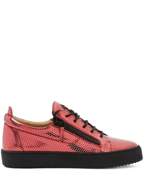 Giuseppe Zanotti tenis Frankie con estampado hexagonal 