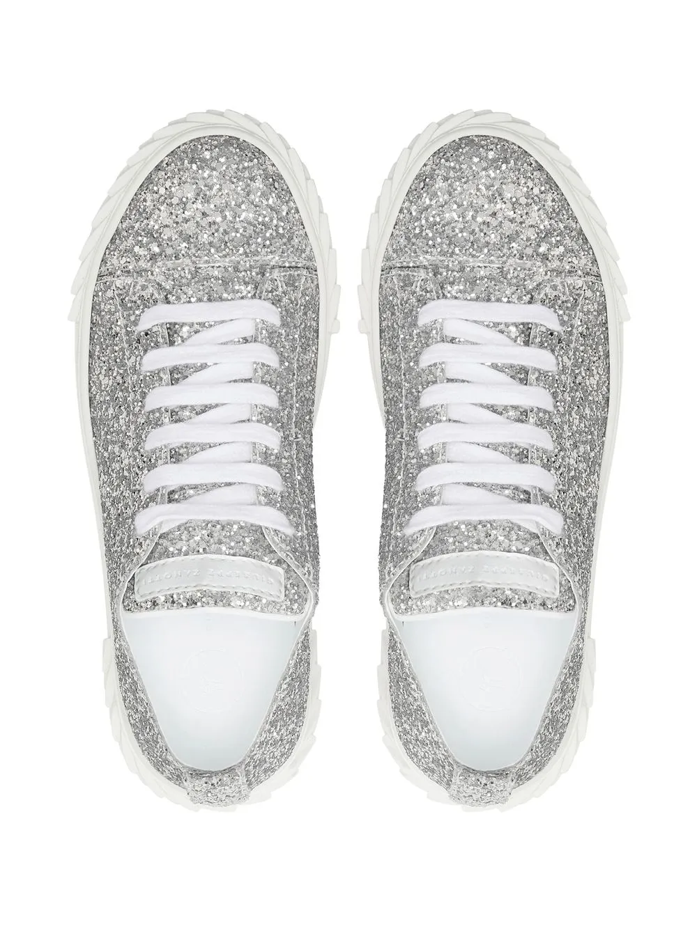 Giuseppe Zanotti Ecoblabber glitter low-top sneakers Silver