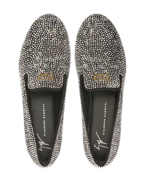 Giuseppe Zanotti Sparkling May Loafers | Black | FARFETCH JO
