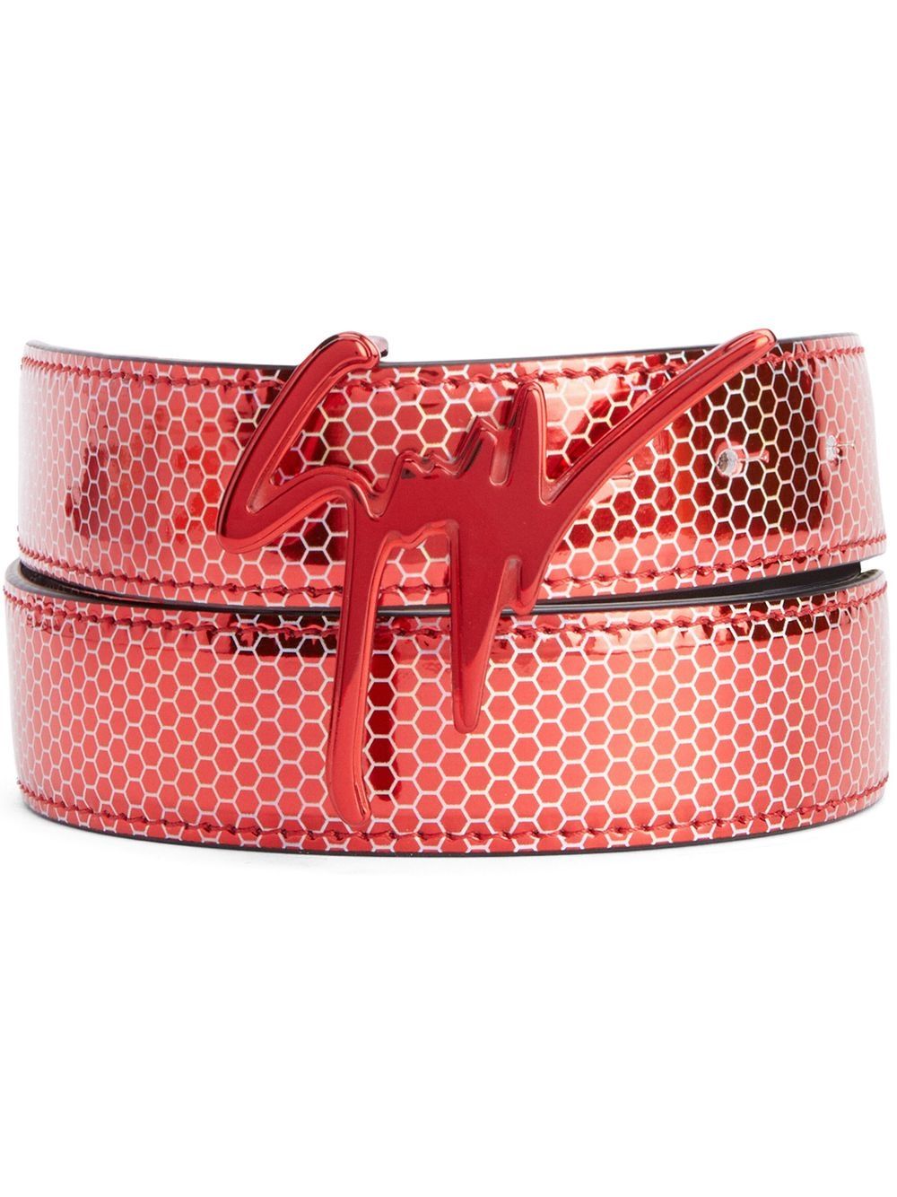 Giuseppe lizard skin-effect belt