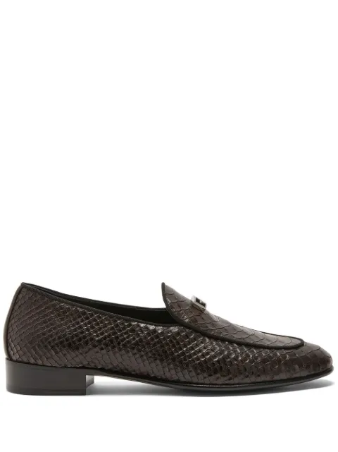 Giuseppe Zanotti GZ Rudolph loafers met slangenhuid-effect
