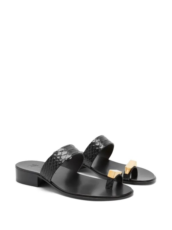 Giuseppe Zanotti Bardack snakeskin-effect Sandals | Black