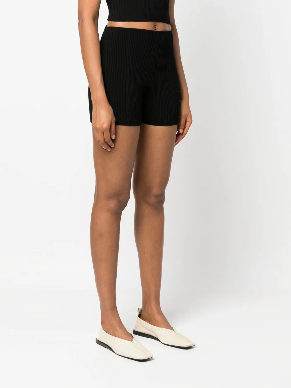  Aeron Gerippte Shorts   Schwarz 