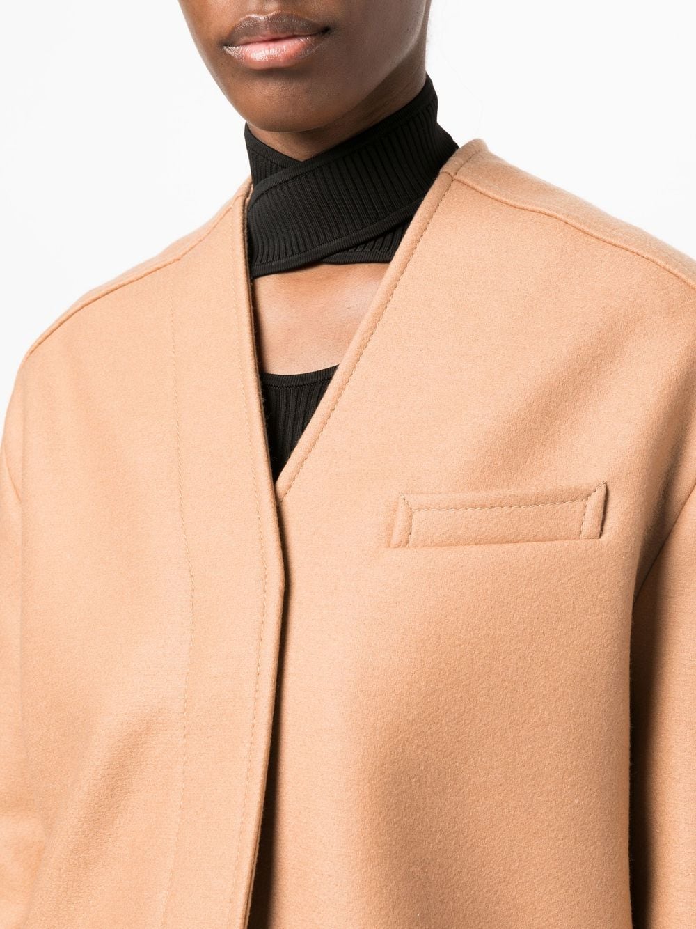 Shop Aeron V-neck Long-sleeve Jacket In Neutrals