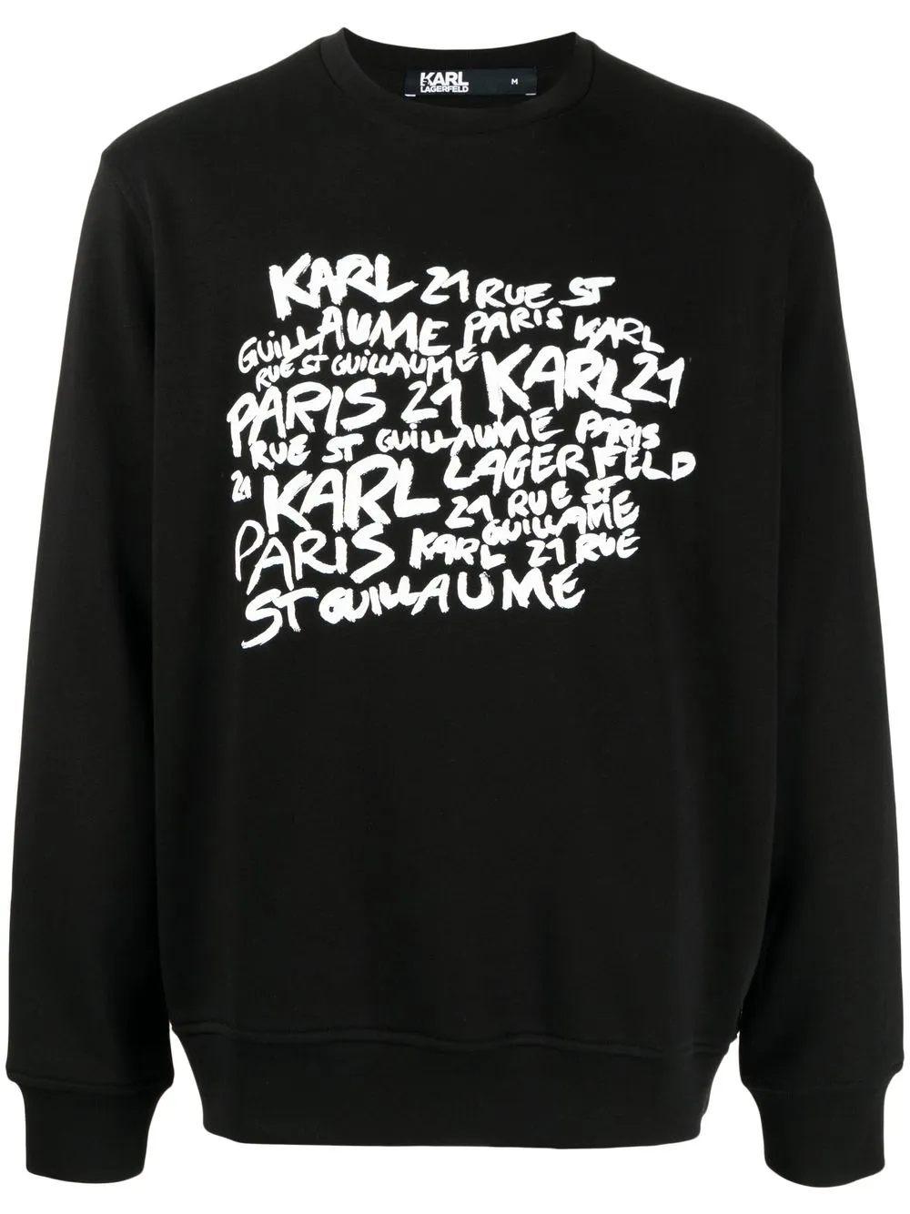 

Karl Lagerfeld sudadera con logo estampado - Negro