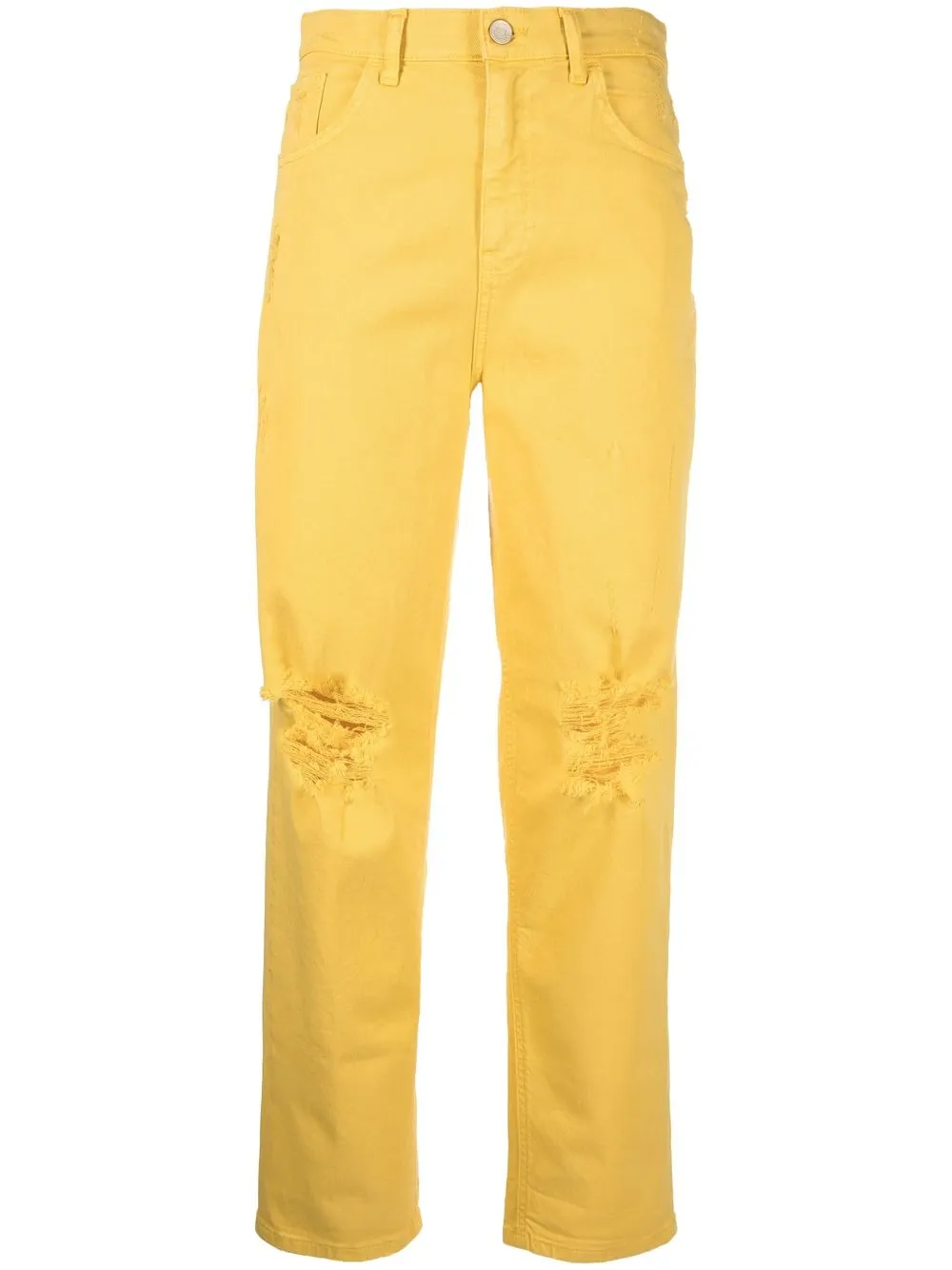 

LIU JO jeans capri con tiro alto - Amarillo