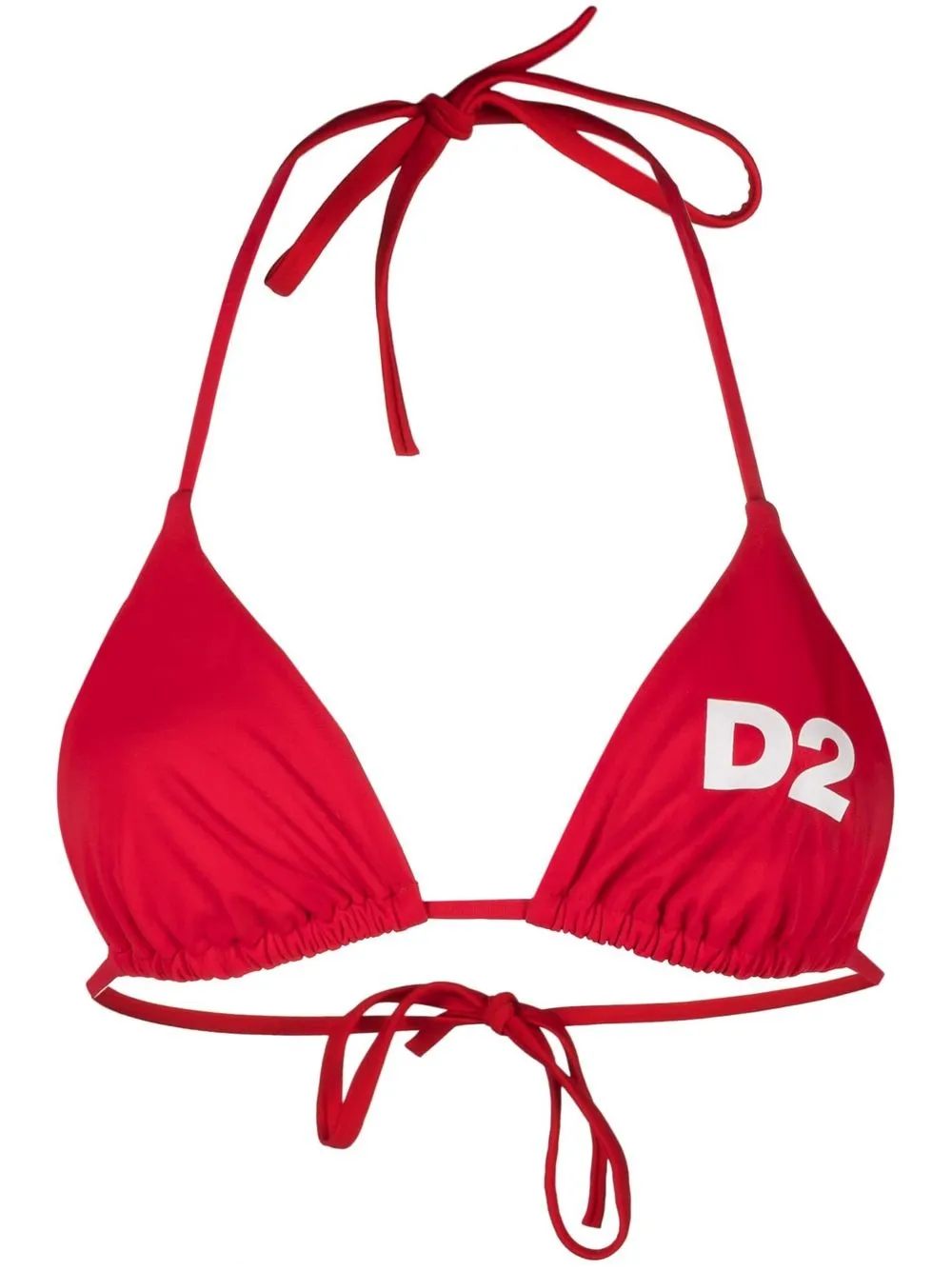 

Dsquared2 bikini de triángulo con logo estampado - Rojo