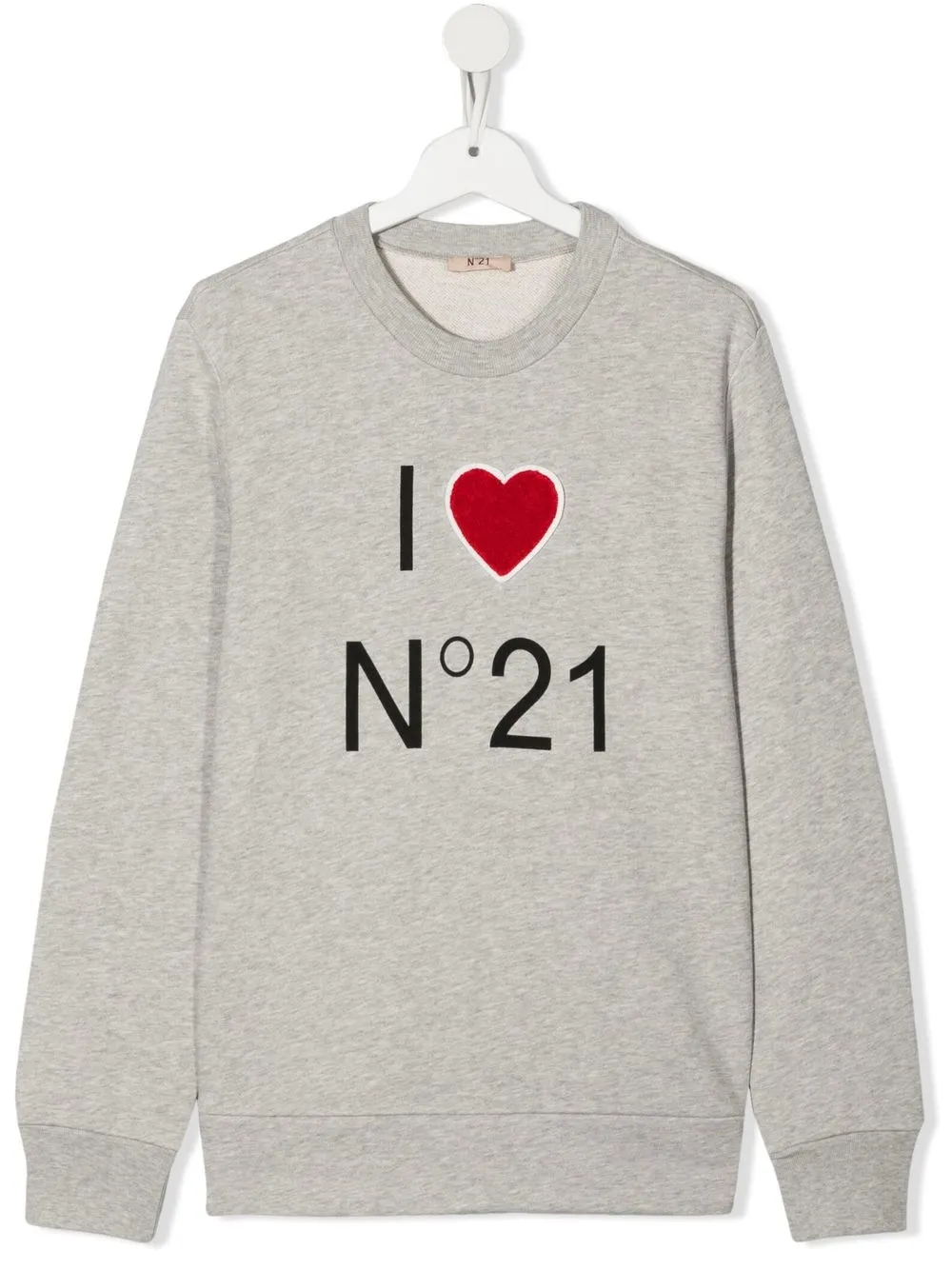 

Nº21 Kids sudadera con parche de corazón - Gris