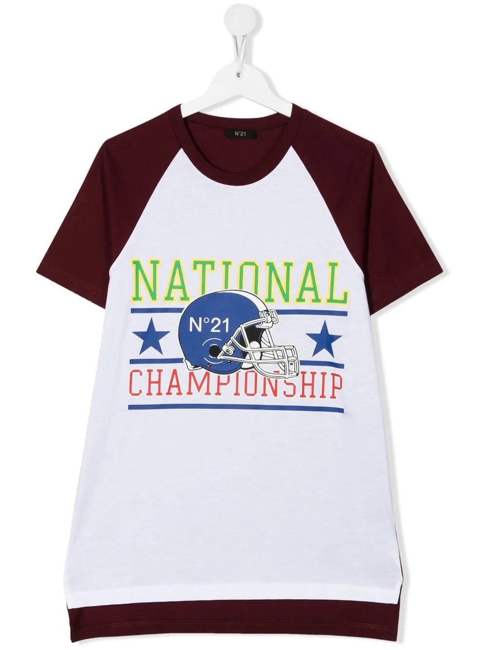 

Nº21 Kids TEEN National Championship print T-shirt - White