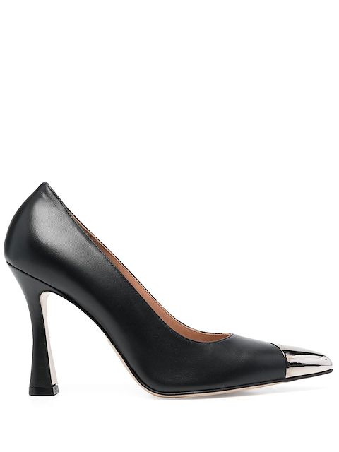 PINKO metallic-toecap pointed-toe pumps