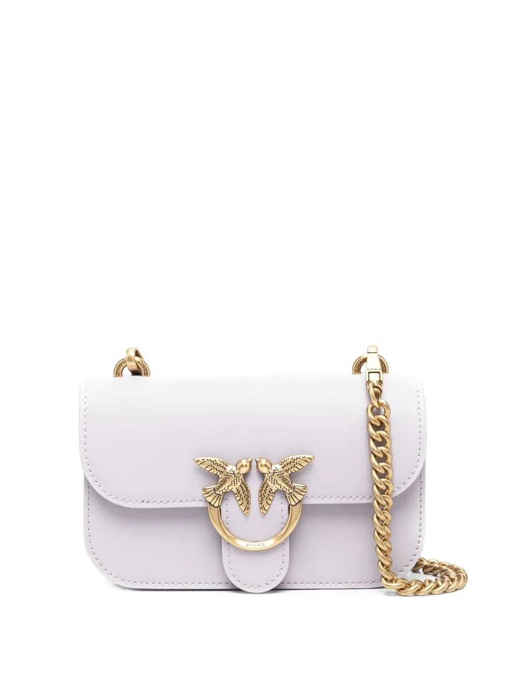 

PINKO Love Birds leather crossbody bag - Grey