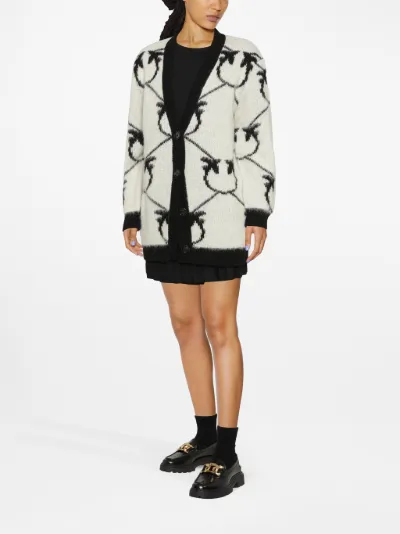 patterned intarsia-knit cardigan 
