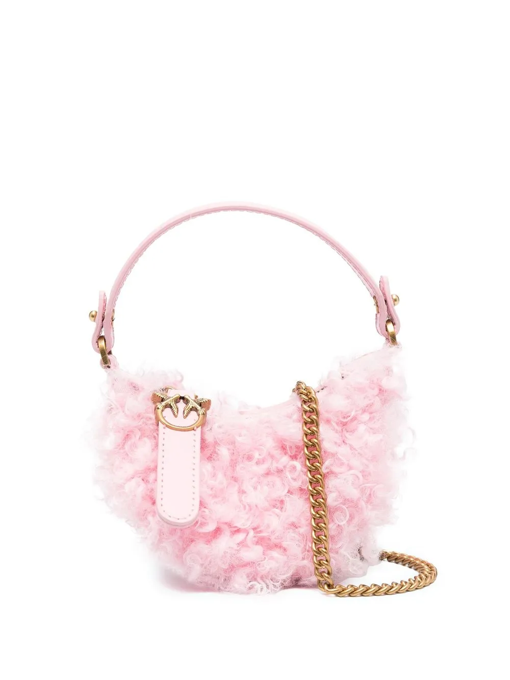 PINKO Half Moon faux-fur Mini Bag - Farfetch