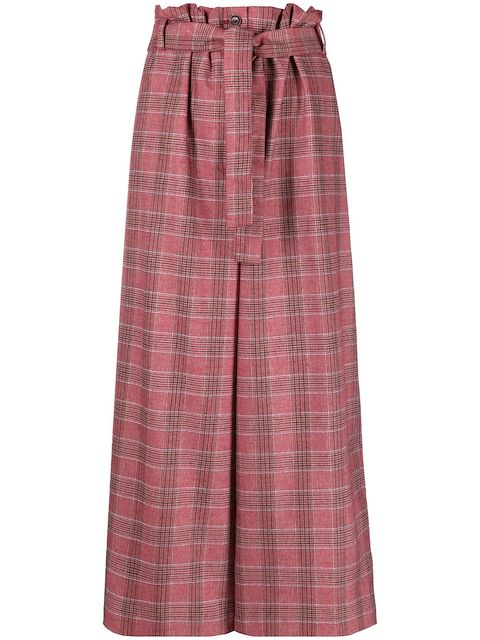 PINKO check cropped trousers