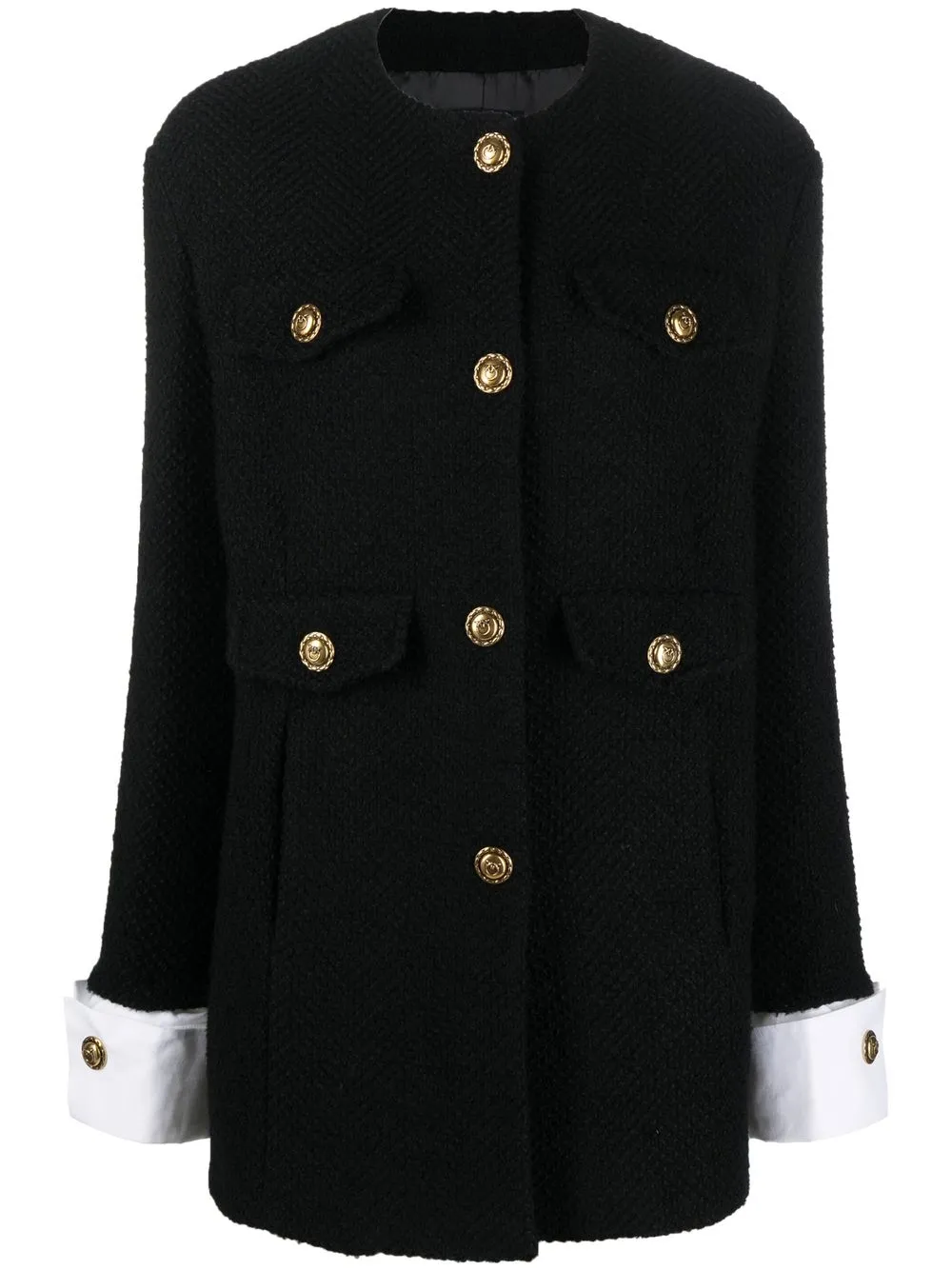 

PINKO button-up tweed coat - Black