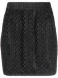 PINKO metallic-threading knitted skirt - Black