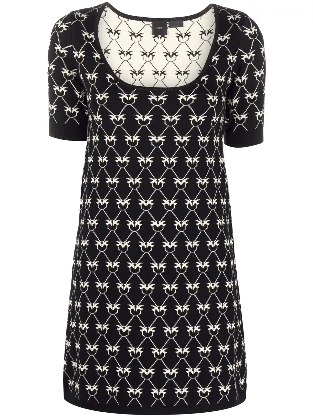 

PINKO vestido tejido Love Birds - Negro