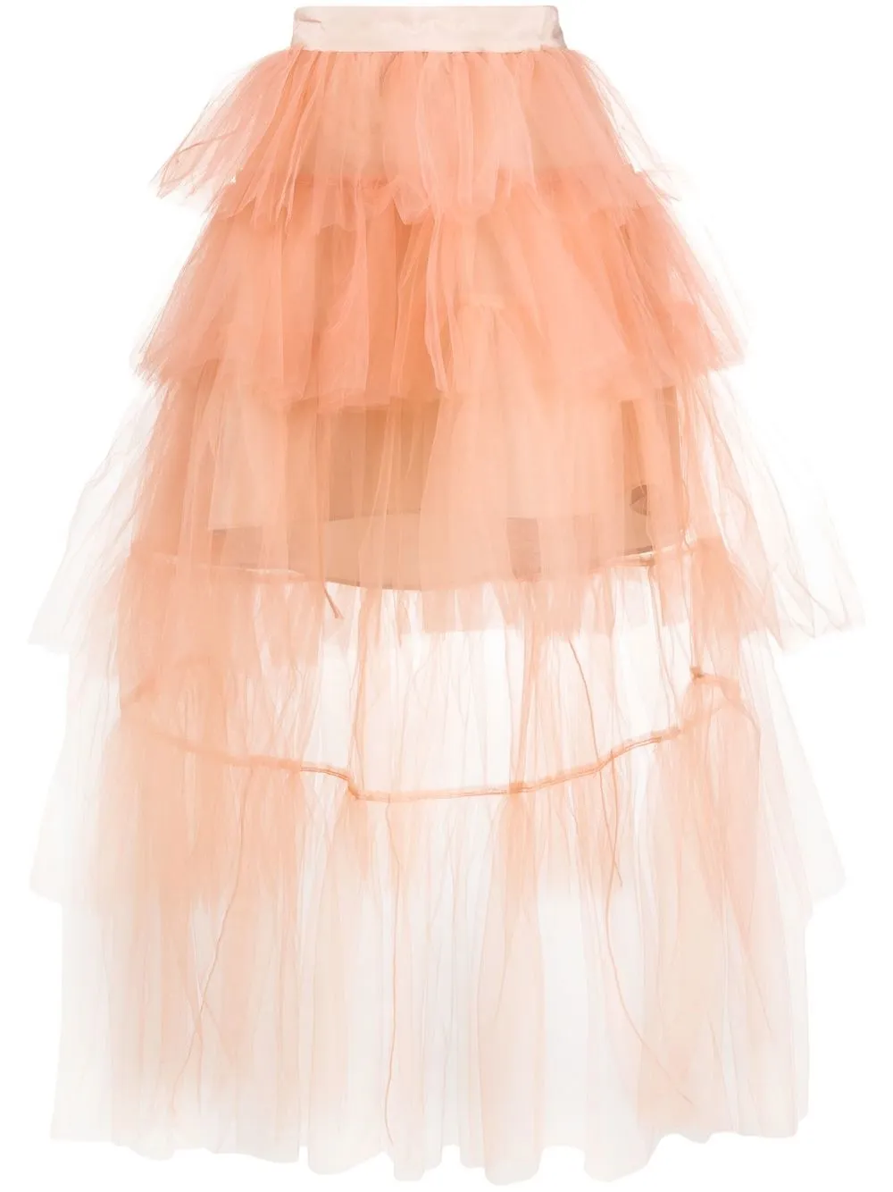 

PINKO tulle tiered asymmetric skirt