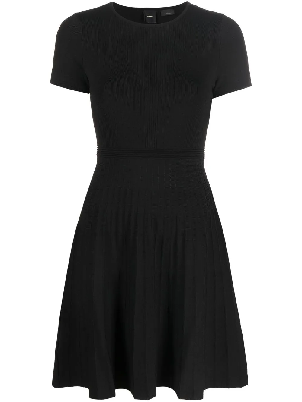 

PINKO vestido corto de canalé - Negro