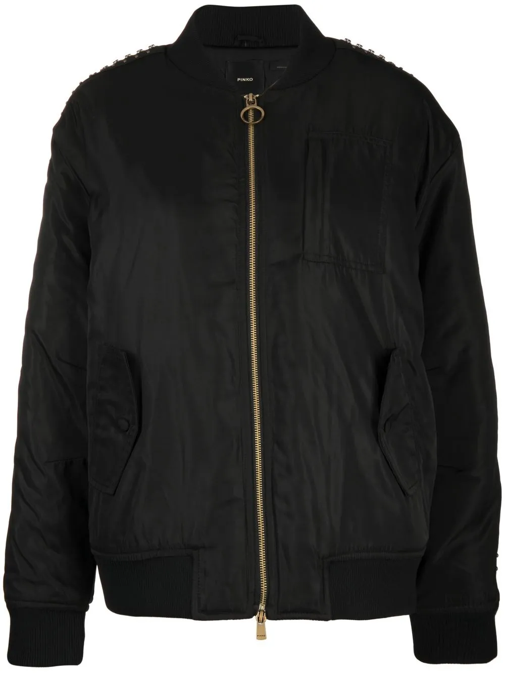 

PINKO chamarra bomber con detalles de lentejuela - Negro