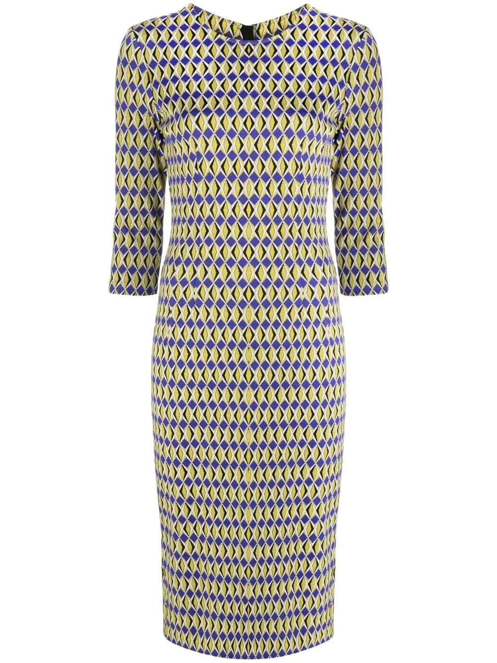 

PINKO vestido midi con estampado abstracto - Amarillo