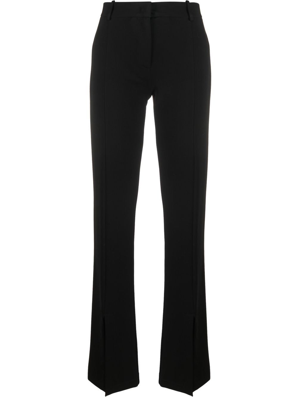 front slit high-waist trousers