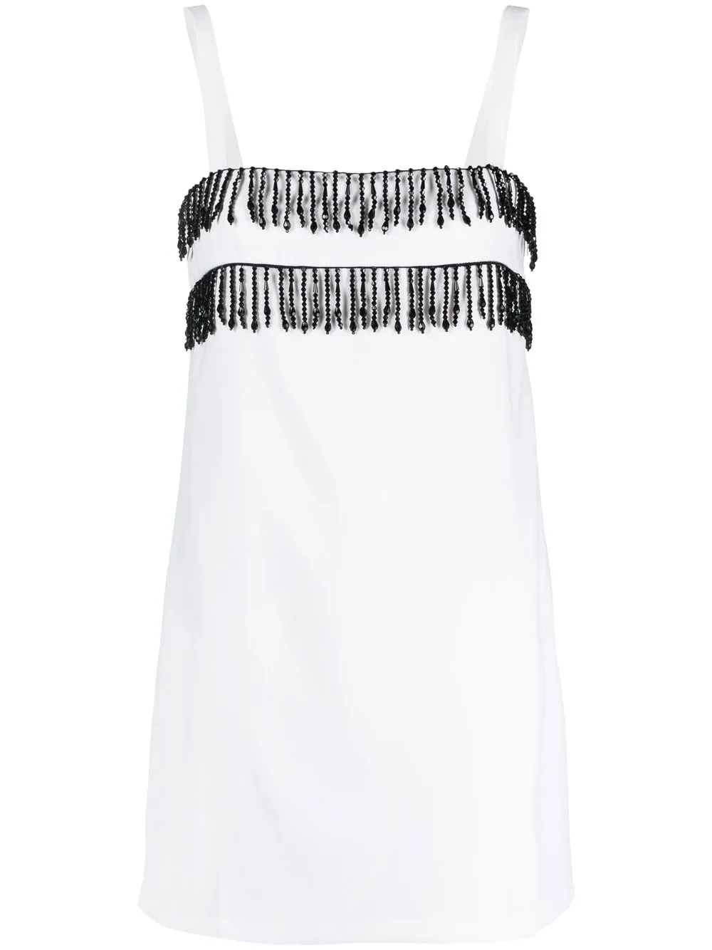 

PINKO beaded trim shift mini dress - White