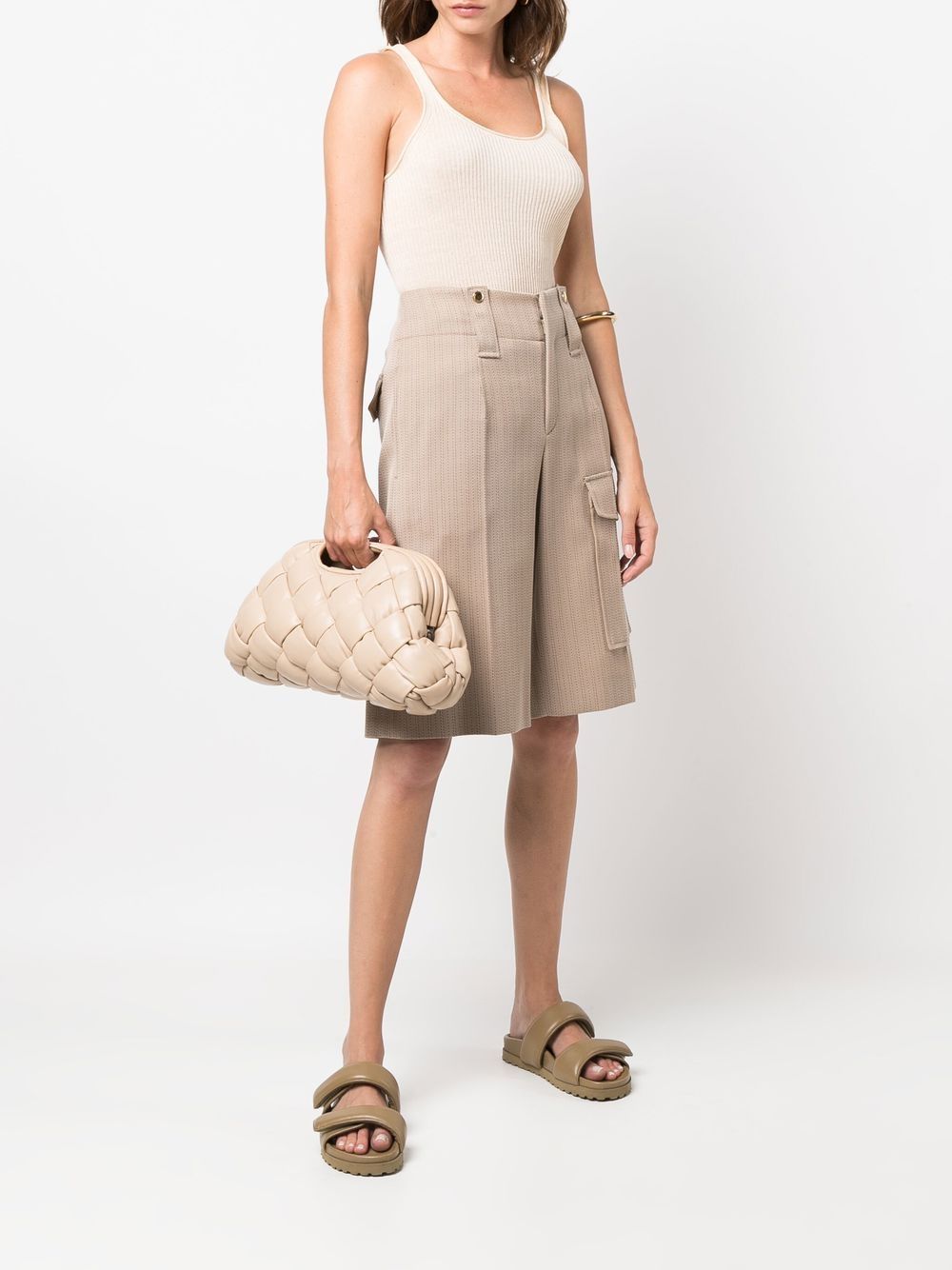 Officine Creative Helen leren shopper - Beige