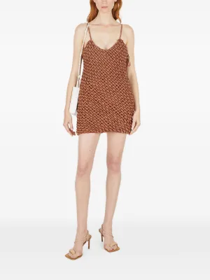 isa boulder petal crochet cotton mini dress ISA BOULDER Petal Crocheted Cotton Mini Dress