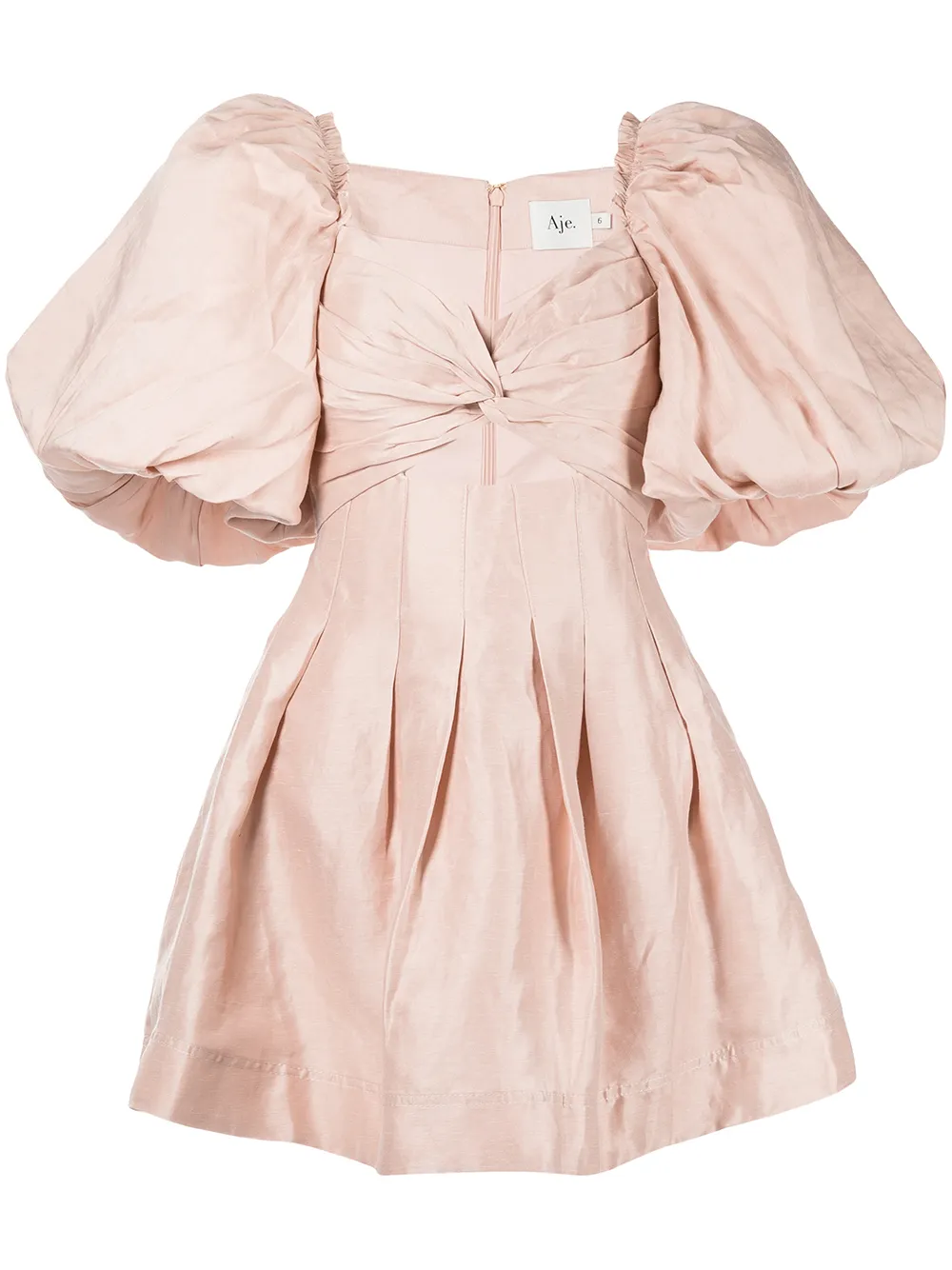 

Aje knot detail puff sleeve dress - Pink