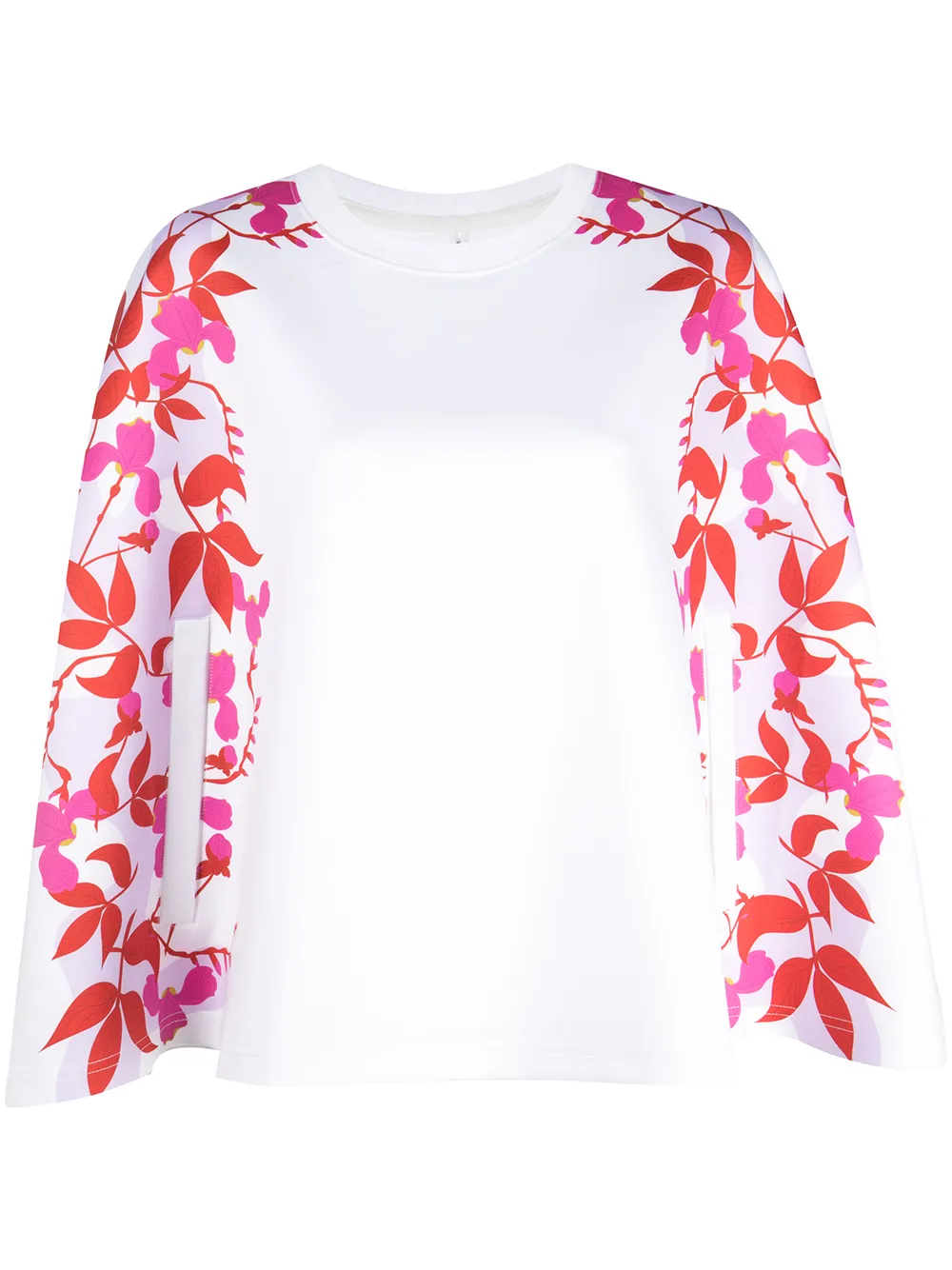 

Cynthia Rowley foliage-print bonded capelet - Multicolour