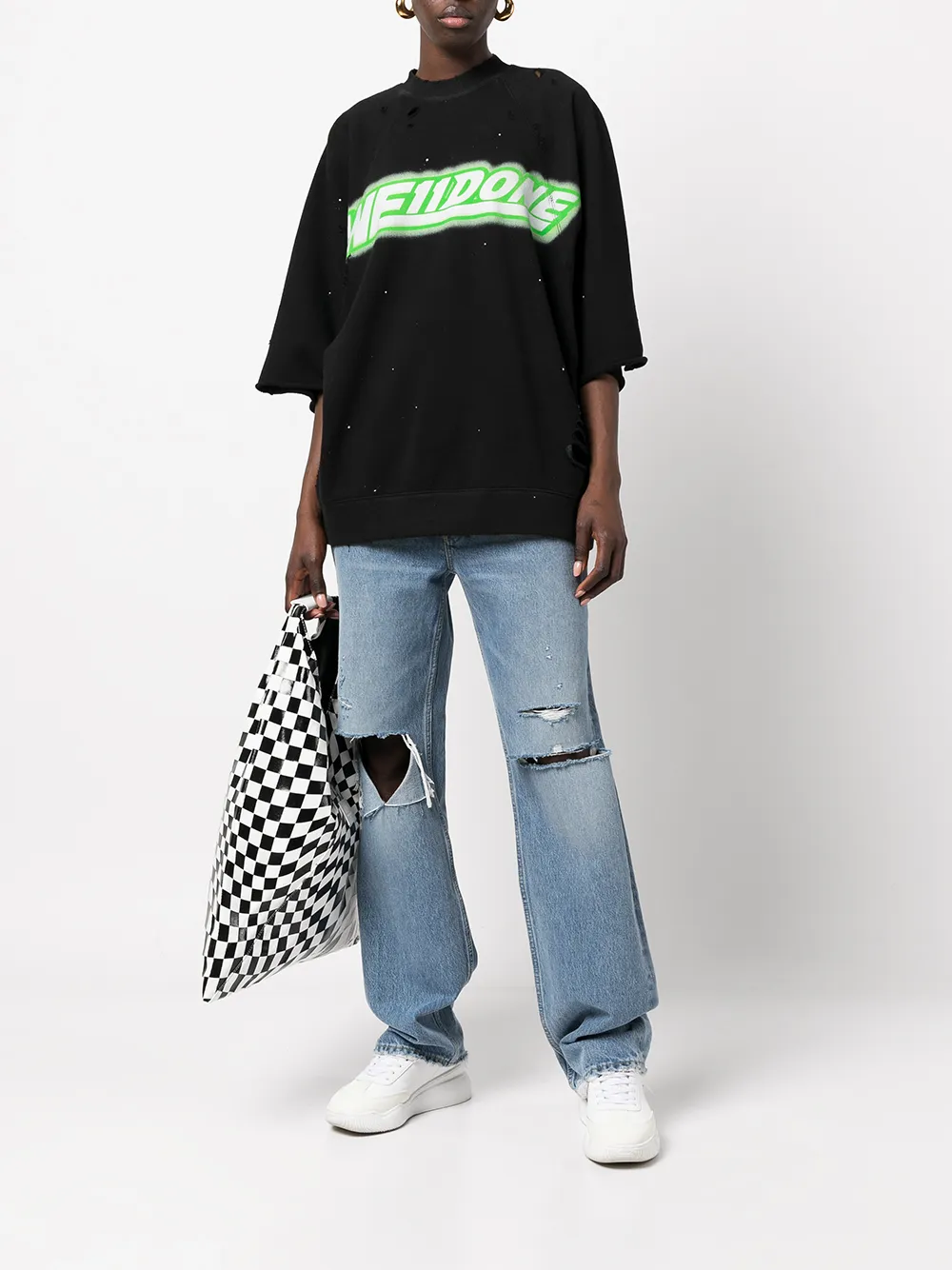 We11done logo-print T-shirt - Farfetch