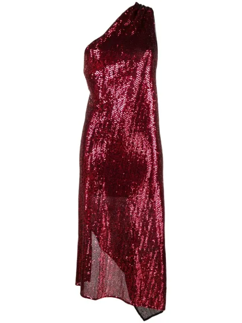 PINKO one-shoulder sequin-embellished dress