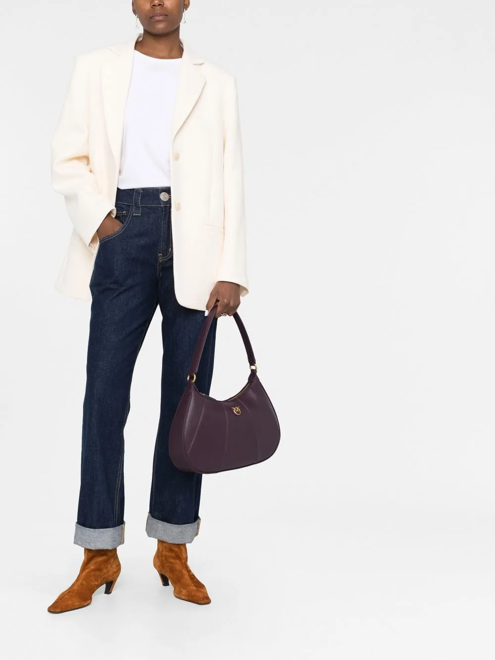PINKO Half Moon schoudertas - Paars
