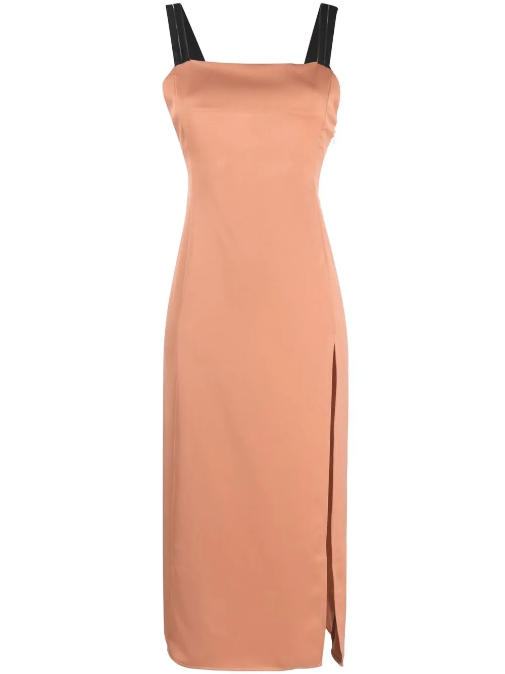 

PINKO vestido midi sin mangas - Naranja