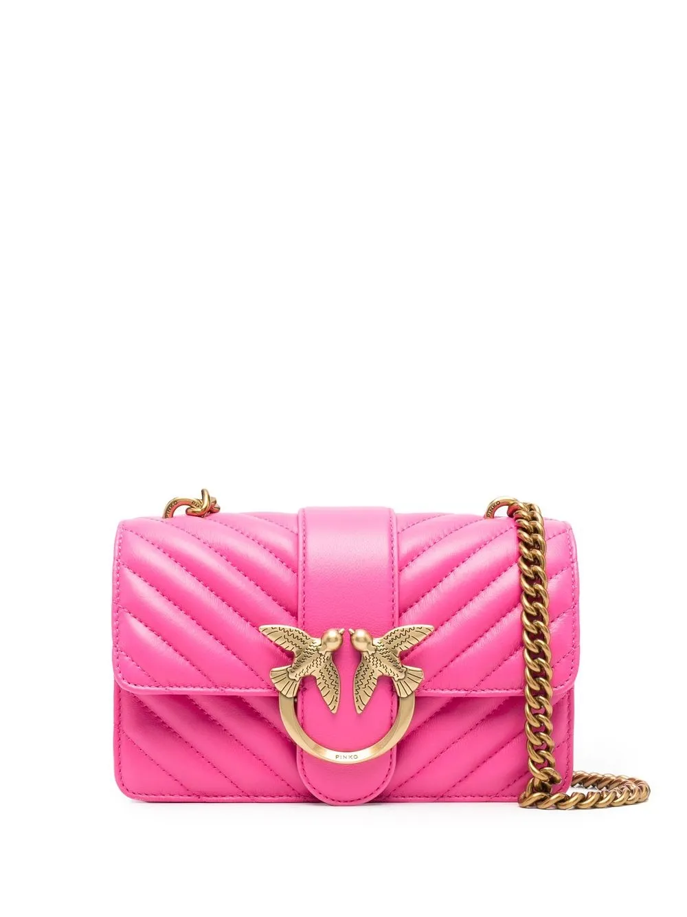 

PINKO bolsa crossbody con placa del logo - Rosado