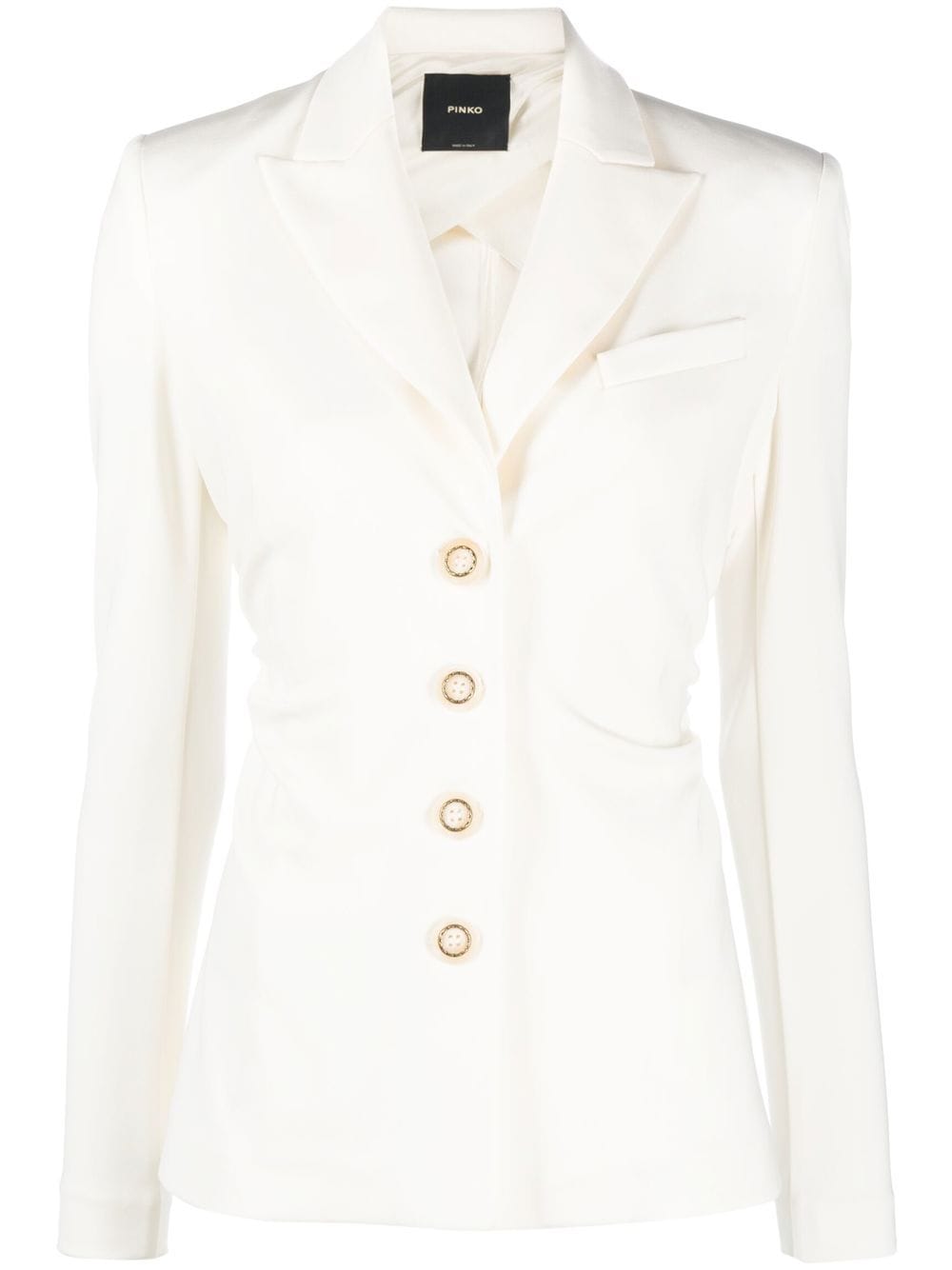 Pinko Tailored Draped Blazer In White